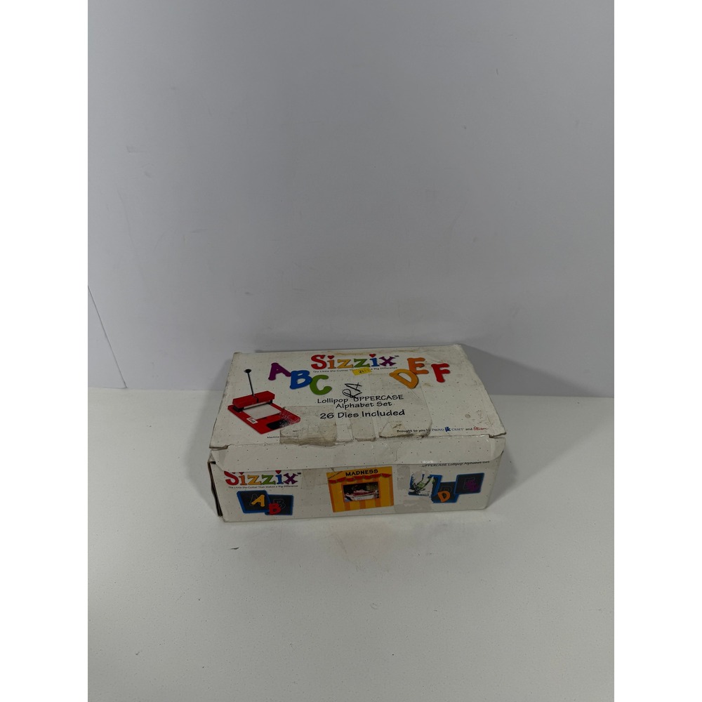 Sizzix Lollipop Uppercase Alphabet Set 26 Dies 38-1000 Blue Original Machine